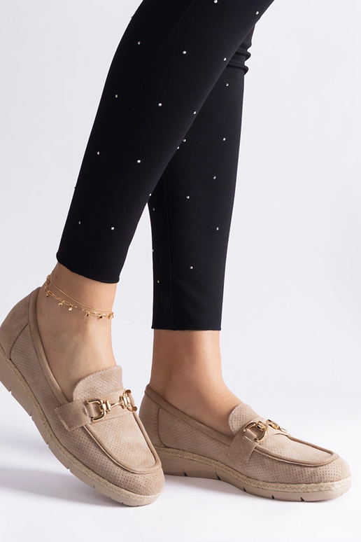 Mocassins femininos sand de camurça...