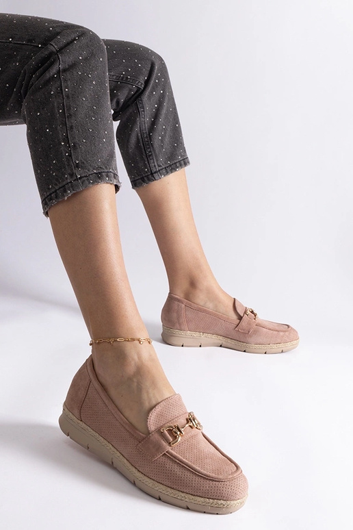 Sapatos femininos creme de camurça...