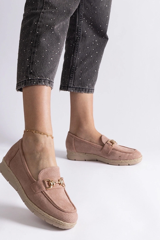 Sapatos femininos creme de camurça...