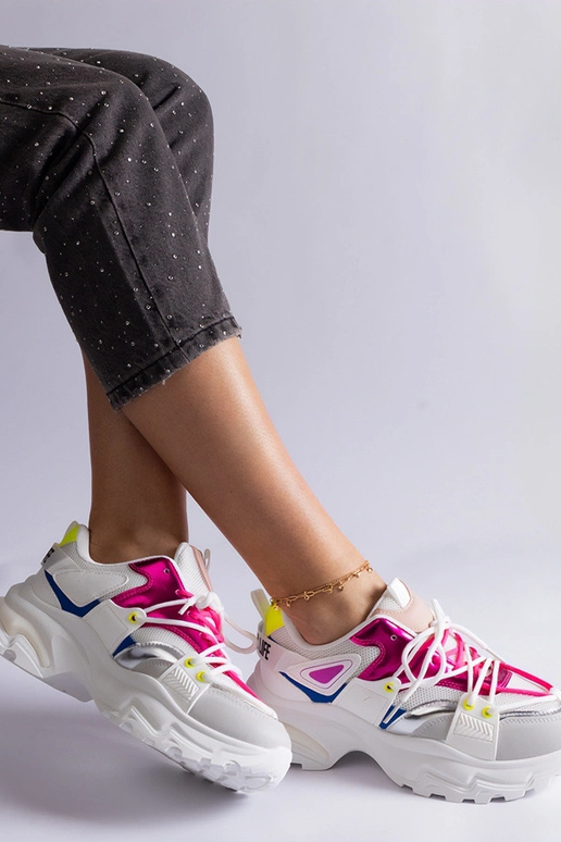 Tênis esportivo Sulamita branco e rosa