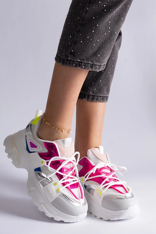 Tênis esportivo Sulamita branco e rosa