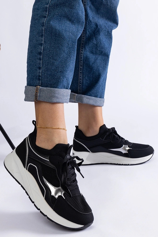 Tênis esportivo feminino Elsira preto