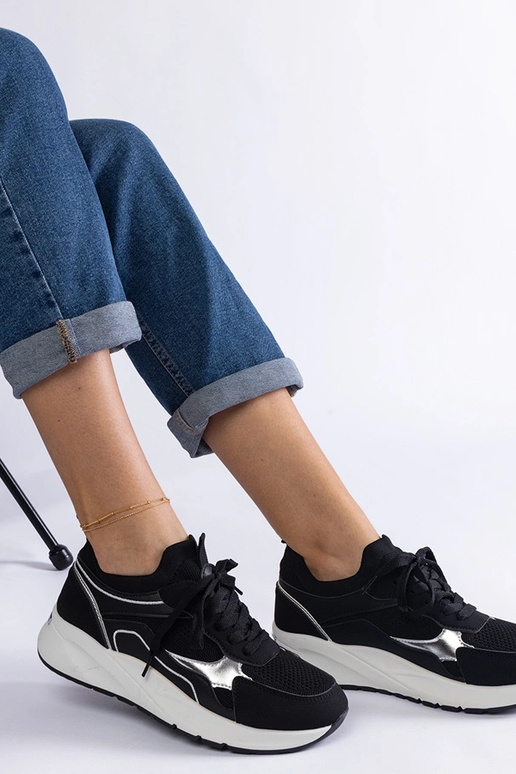 Tênis esportivo feminino Elsira preto