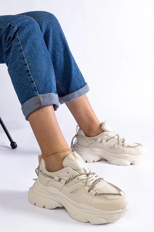 Tênis esportivos femininos bege Ivett