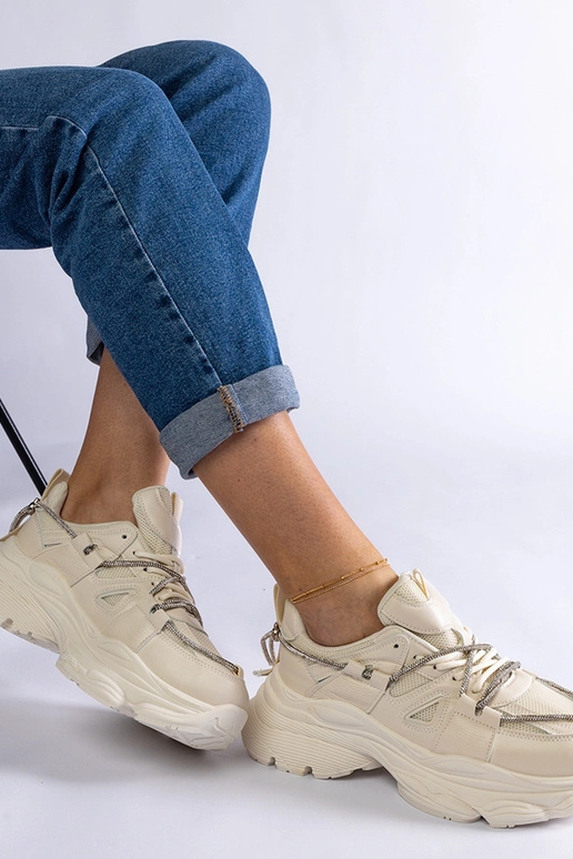 Tênis esportivos femininos bege Ivett