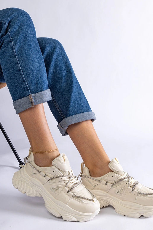 Tênis esportivos femininos bege Ivett