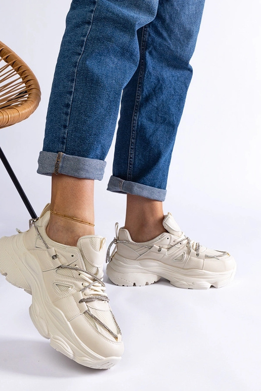 Tênis esportivos femininos bege Ivett