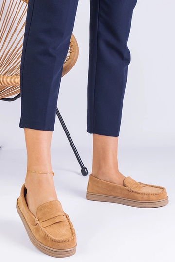 Sapatos femininos marrons de camurça sintética Sevilia 2