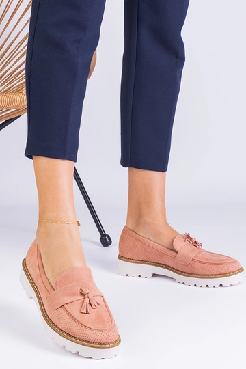 Mocassins femininos rosa em... 2