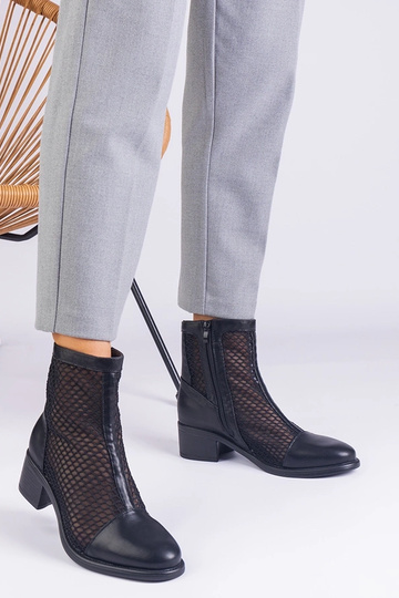 Botins de malha preta com... 2