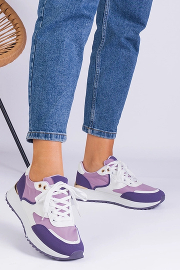 Tênis feminino roxo com... 2