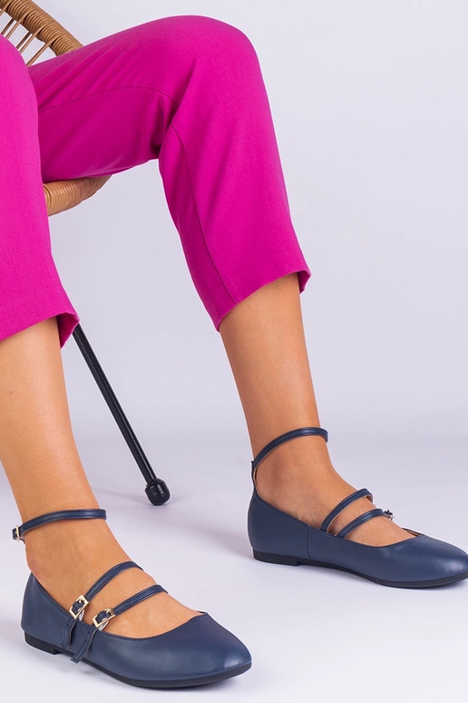 Sapatilhas de couro ecológico azul...