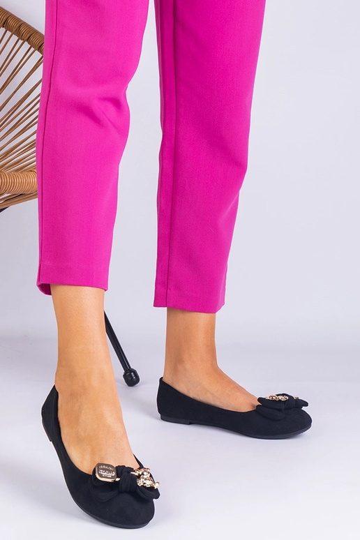 Bailarinas clássicas pretas com laço...