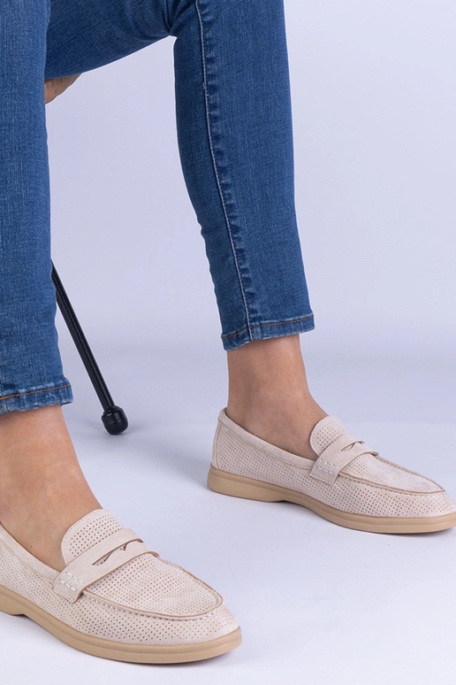 Mocassins clássicos sand de camurça...