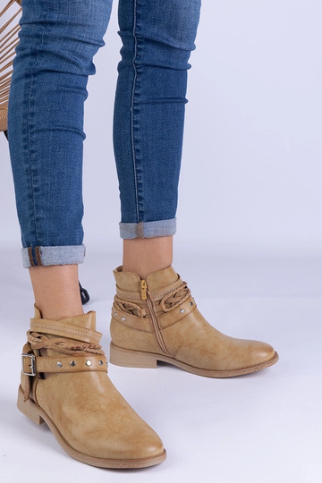 Botas rasas marrons com... 2