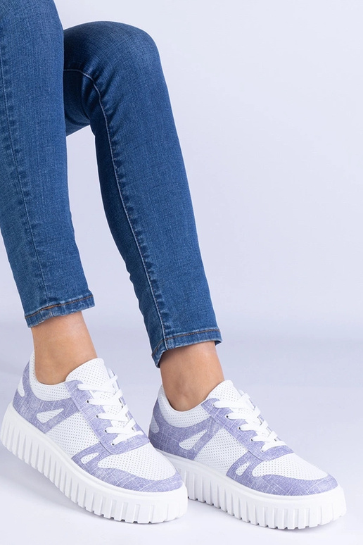 Tênis roxo vazado com sola Lusinda...