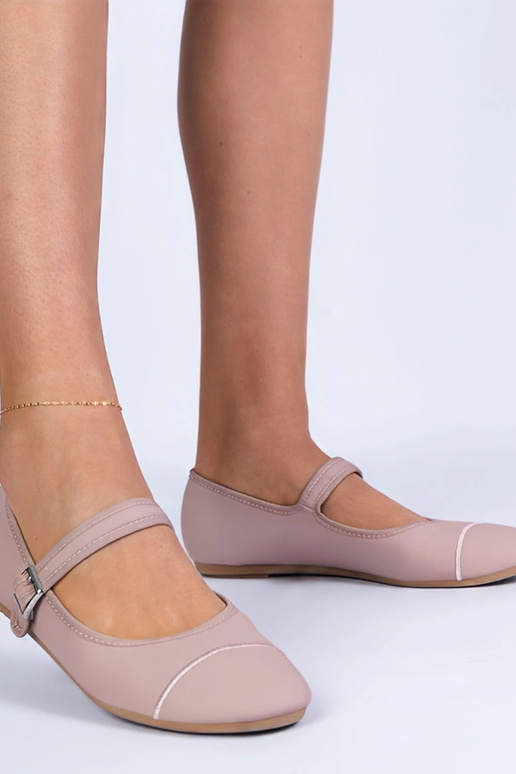 Balerinas rosas com acabamento fosco...