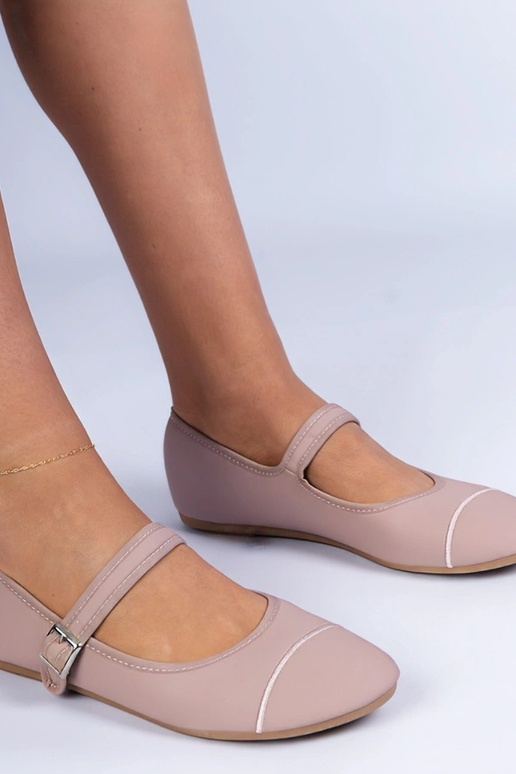 Balerinas rosas com acabamento fosco...