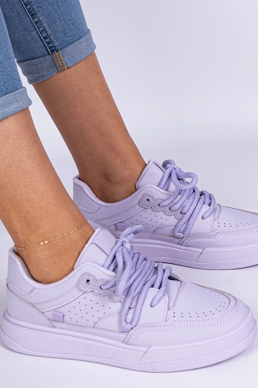 Tênis femininos roxos esportivos de...