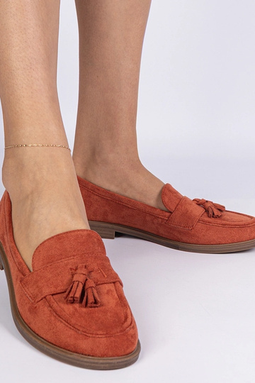 Mocassins femininos laranja...