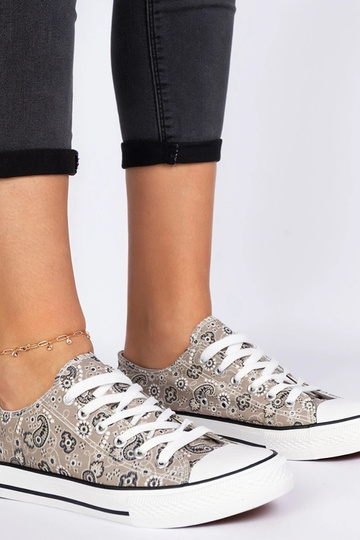 Sapatos femininos marrons em estilo asteca Kalusa