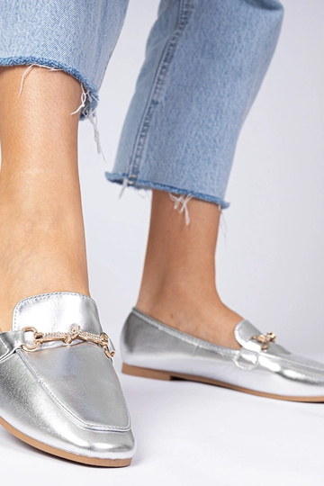 Mokasyny prateados com... 2