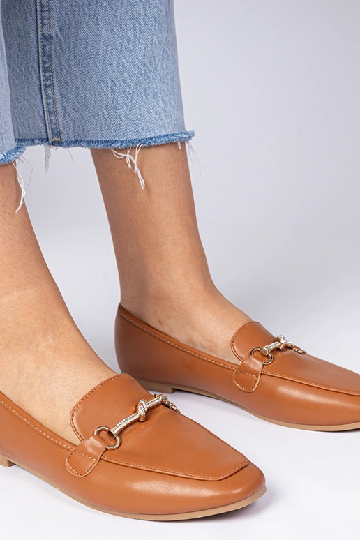 Mokasyny marrons com adornos e...