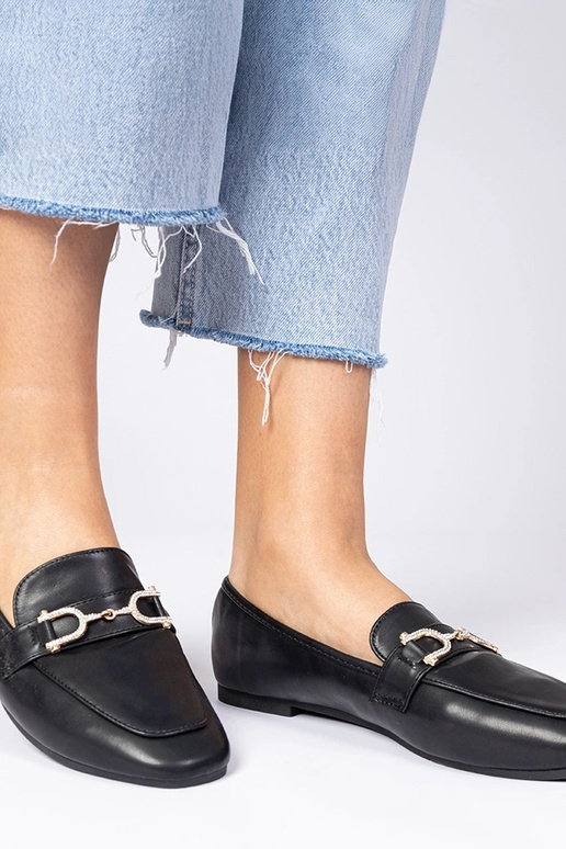 Mokasyny elegantes pretos com...