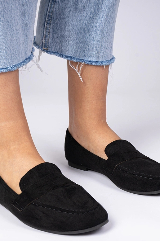 Mokasyny elegantes pretos com Palmarina