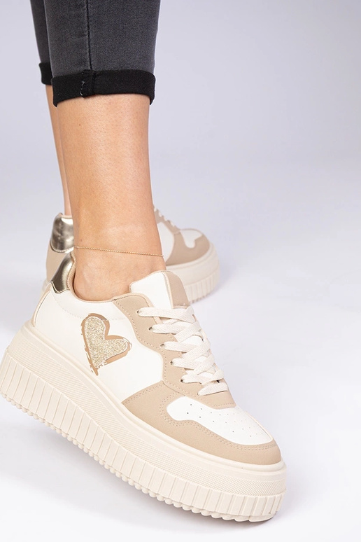 Sneakers femininos marrons com...