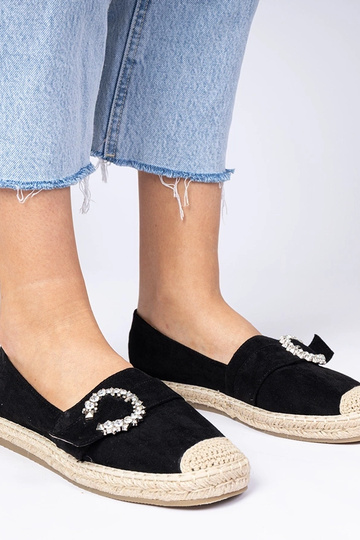 Espadrilhas pretas decoradas com zircônias Maruta 2