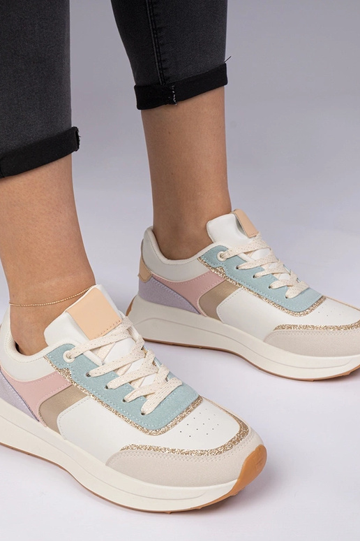 Sneakers femininos multicoloridos com...