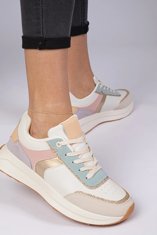 Sneakers femininos multicoloridos com...