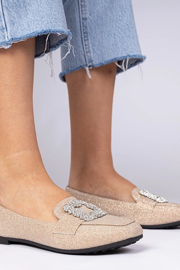 Mocassins champanhe com...