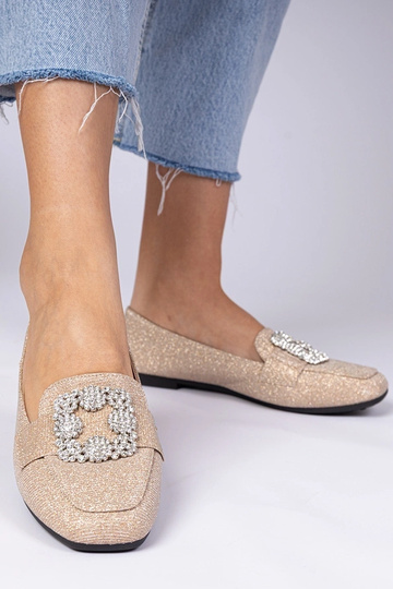 Mocassins champanhe com... 2