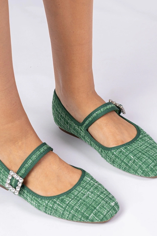 Bailarinas verdes femininas com...