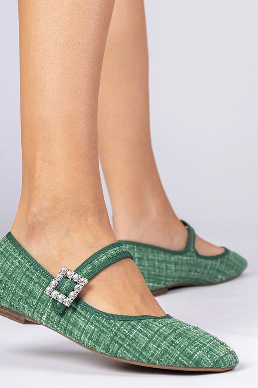 Bailarinas verdes femininas com...