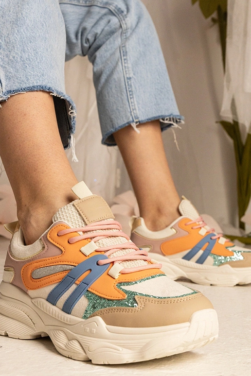 Tênis laranja femininos esportivos...