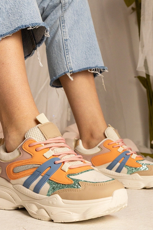 Tênis laranja femininos esportivos...