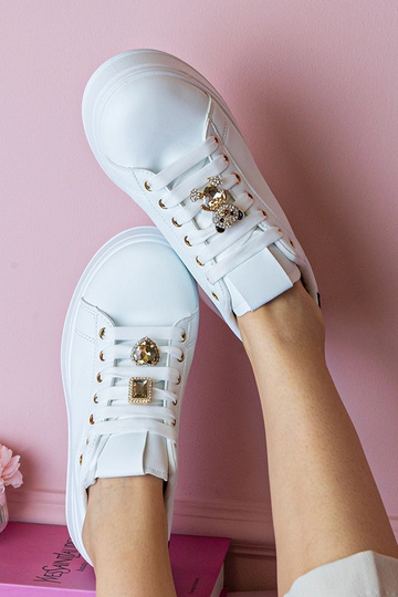 Ténis femininos brancos e... 2