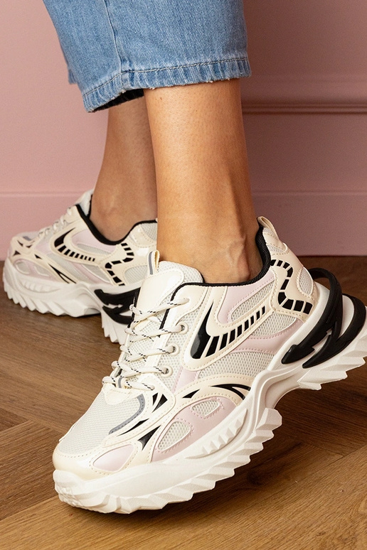 Tênis femininos na cor areia com...