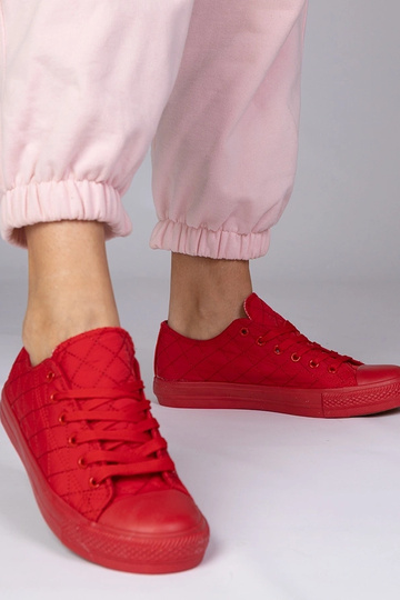 Sapatos clássicos vermelhos com costura, "Nessa" 2