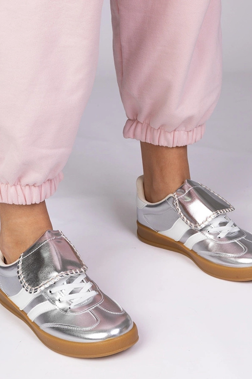 Tênis femininos prateados, "Lukka"