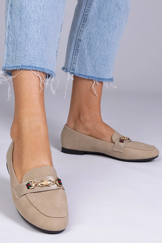 Mocassins marrons foscos com...