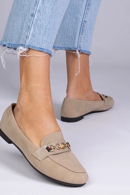 Mocassins marrons foscos com...