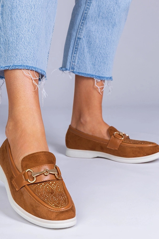 Mocassins marrons de couro sintético... Mocassins marrons de couro sintético...