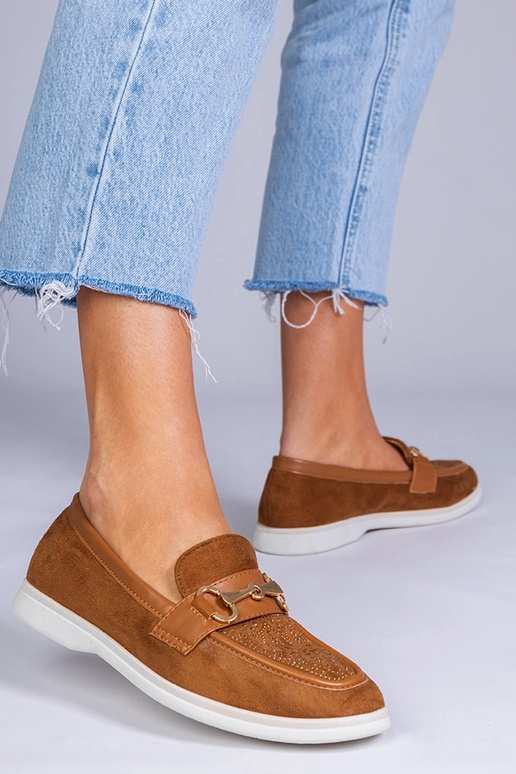 Mocassins marrons de couro sintético... Mocassins marrons de couro sintético...