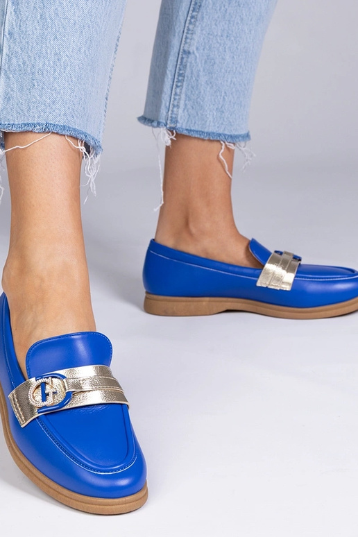 Mocassins bege de couro sintético com...