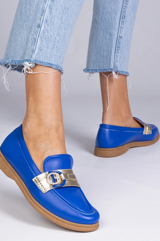 Mocassins bege de couro sintético com...