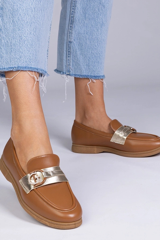 Mocassins marrons de eco-couro com...